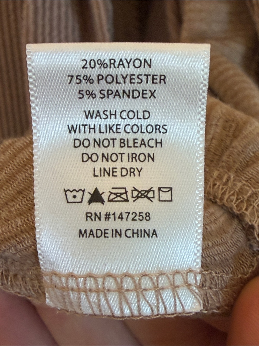 Simply Southern Taupe Ribbed Tie-Front Ruffle Dress - Picture 3 of 5